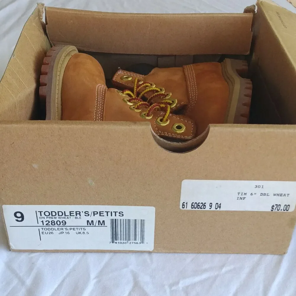 TIMBERLAND 6 INCH PREMIUM WHEAT BOOT TODDLERS SIZE 9M/M TB012809